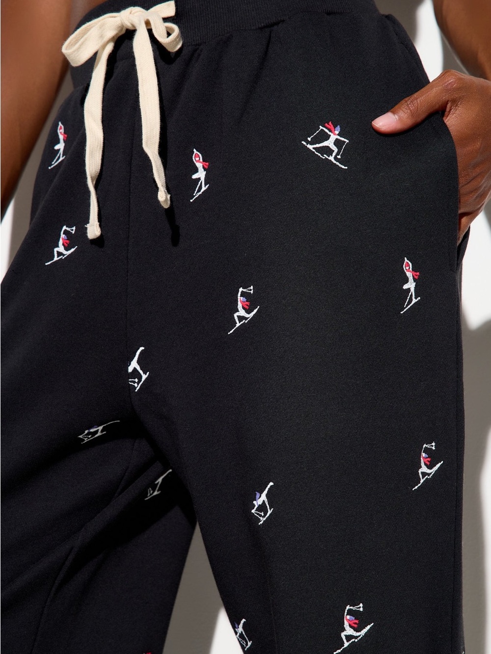 Small spiritual gangster namaski Hudson sweatpants joggers black embroidered ski - Picture 4 of 13